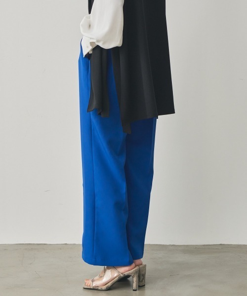 nissen（ニッセン）の「センタープレスカラーセミワイドパンツ（スラックス・レディース・ライトベージュ/ブルー/ライム/ライトグレー/ブラック/テラコッタ・LL/M/S/L）」の13枚目の写真