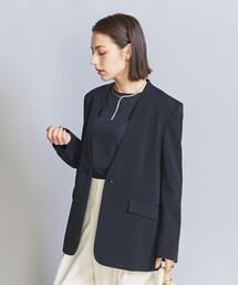 BEAUTY&YOUTH UNITED ARROWS | ツイル カラーレス ジャケット(ノーカラージャケット)