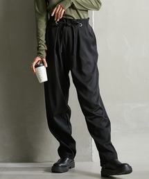 ウエスト細見え　ハトメタックパンツ ［Soiunique］