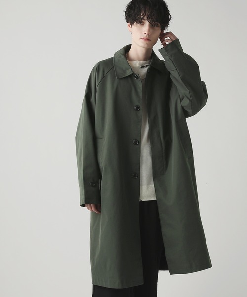 ASTRONOMY（アストロノミー）の「ビッグシルエットストレットラグランステンカラーコート スプリングコート（ステンカラーコート・メンズ・ブラック/チャコール/グレー系・M/L）」の9枚目の写真