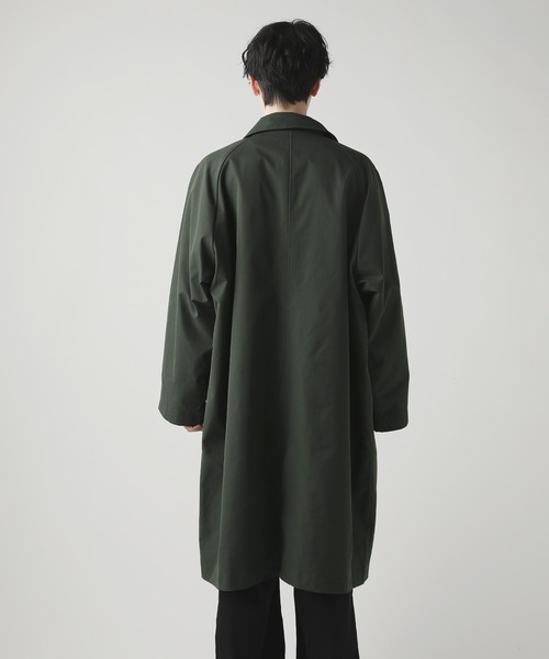 ASTRONOMY（アストロノミー）の「ビッグシルエットストレットラグランステンカラーコート スプリングコート（ステンカラーコート・メンズ・ブラック/チャコール/グレー系・M/L）」の19枚目の写真