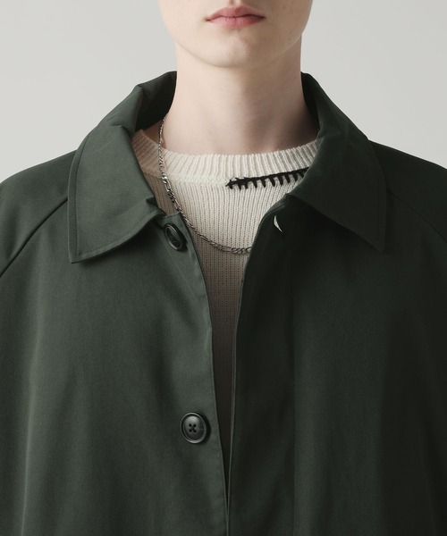 ASTRONOMY（アストロノミー）の「ビッグシルエットストレットラグランステンカラーコート スプリングコート（ステンカラーコート・メンズ・ブラック/チャコール/グレー系・M/L）」の20枚目の写真