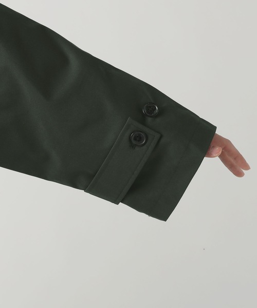 ASTRONOMY（アストロノミー）の「ビッグシルエットストレットラグランステンカラーコート スプリングコート（ステンカラーコート・メンズ・ブラック/チャコール/グレー系・M/L）」の21枚目の写真