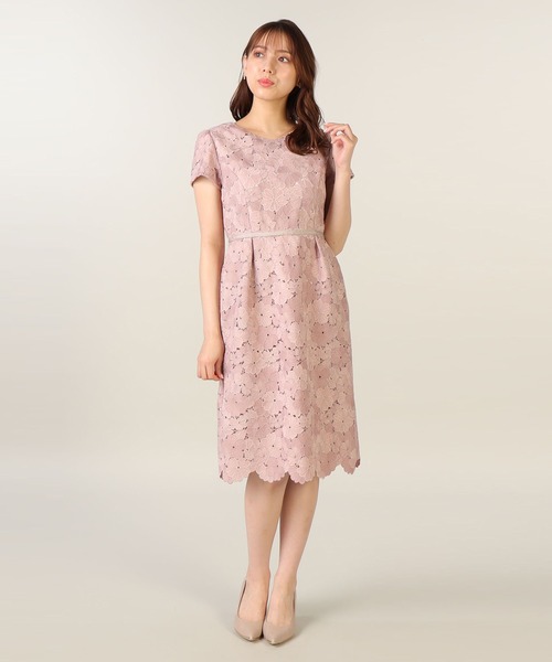 レッセパッセ レース切替コートピンク LAISSE PASSE - レッセパッセ 