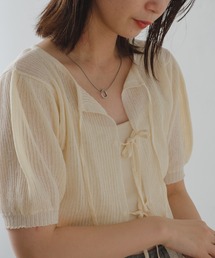 Kastane | 【2023SSカタログ掲載アイテム】シアーリブ2wayカーディガン(カーディガン/ボレロ)