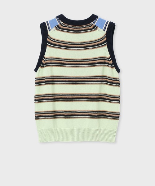 Paul Smith（ポールスミス）の「ミックスアップボーダー ニットベスト / 133405 853X（ニット/セーター・メンズ・キナリ・MEDIUM/LARGE）」の5枚目の写真