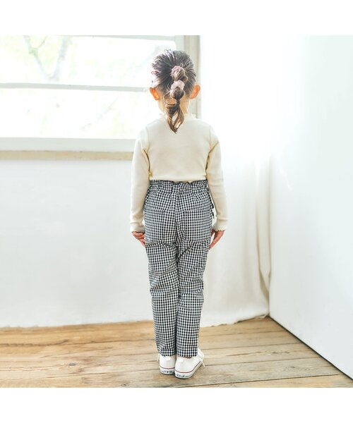 apres les cours（アプレレクール）の「リボンポケットパンツ（その他パンツ・キッズ・ピンク/イエロー/チェック/インディゴブルー・120/140/80/100/130/110/90）」の6枚目の写真