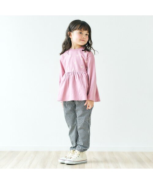 apres les cours（アプレレクール）の「リボンポケットパンツ（その他パンツ・キッズ・ピンク/イエロー/チェック/インディゴブルー・120/140/80/100/130/110/90）」の8枚目の写真