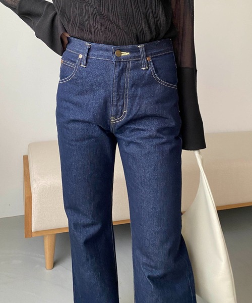 CAPRICIEUX LE'MAGE（カプリシューレマージュ）の「〈Lee/リー〉フレアデニム（デニムパンツ・レディース・ネイビー・XS/S）」の10枚目の写真