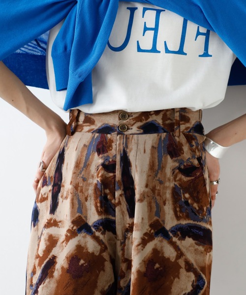 GeeRA（ジーラ）の「プリントリラックスワイドパンツ（その他パンツ・レディース・ブラウン/サンドグレー・MEDIUM/LARGE）」の9枚目の写真