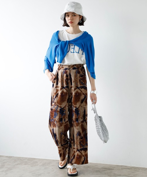 GeeRA（ジーラ）の「プリントリラックスワイドパンツ（その他パンツ・レディース・ブラウン/サンドグレー・MEDIUM/LARGE）」の6枚目の写真