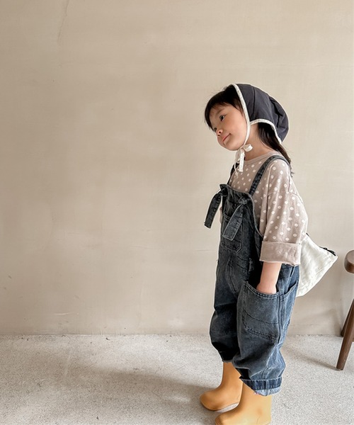 aimoha（アイモハ）の「【aimoha-KIDS-】子供服　アメリカワークデニムサロペット（サロペット/オーバーオール・キッズ・ブルー/ブラック・120/100/130/80/110/90）」の14枚目の写真