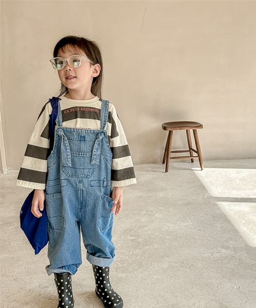 aimoha（アイモハ）の「【aimoha-KIDS-】子供服　アメリカワークデニムサロペット（サロペット/オーバーオール・キッズ・ブルー/ブラック・120/100/130/80/110/90）」の10枚目の写真