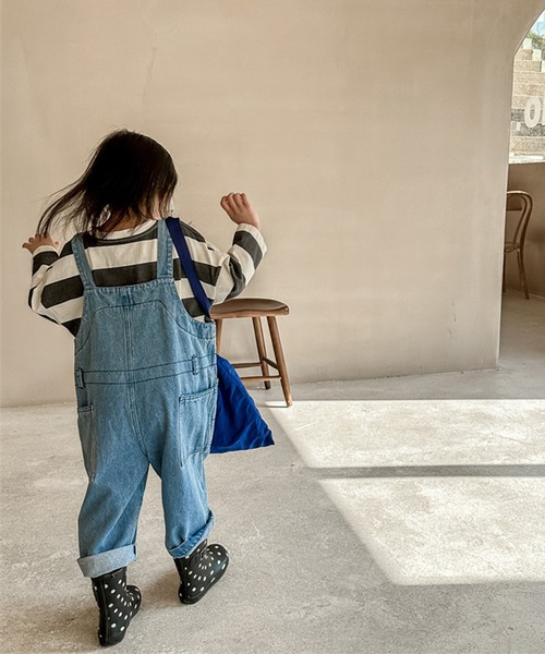 aimoha（アイモハ）の「【aimoha-KIDS-】子供服　アメリカワークデニムサロペット（サロペット/オーバーオール・キッズ・ブルー/ブラック・120/100/130/80/110/90）」の5枚目の写真