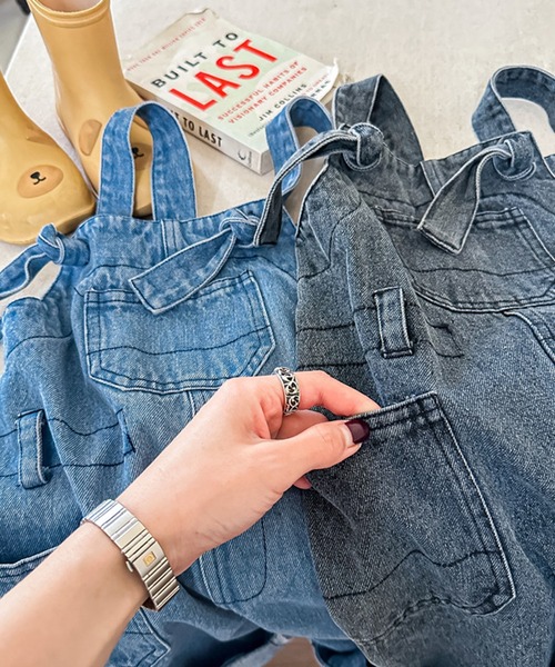 aimoha（アイモハ）の「【aimoha-KIDS-】子供服　アメリカワークデニムサロペット（サロペット/オーバーオール・キッズ・ブルー/ブラック・120/100/130/80/110/90）」の11枚目の写真