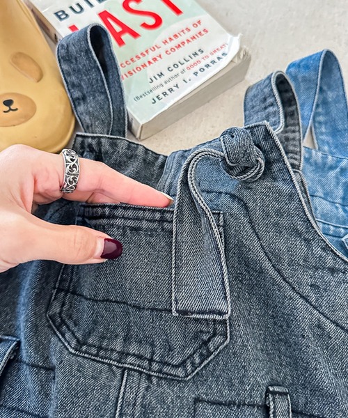 aimoha（アイモハ）の「【aimoha-KIDS-】子供服　アメリカワークデニムサロペット（サロペット/オーバーオール・キッズ・ブルー/ブラック・120/100/130/80/110/90）」の6枚目の写真