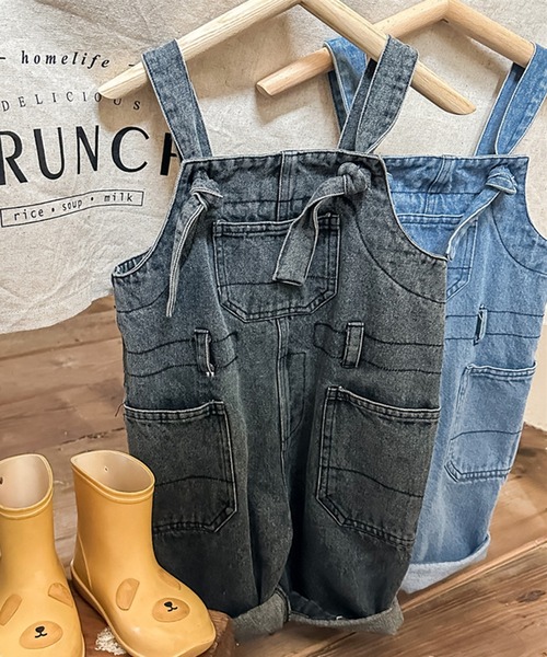 aimoha（アイモハ）の「【aimoha-KIDS-】子供服　アメリカワークデニムサロペット（サロペット/オーバーオール・キッズ・ブルー/ブラック・120/100/130/80/110/90）」の22枚目の写真