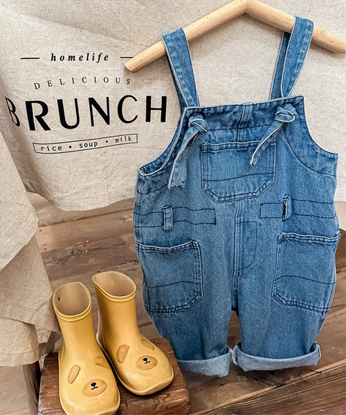 aimoha（アイモハ）の「【aimoha-KIDS-】子供服　アメリカワークデニムサロペット（サロペット/オーバーオール・キッズ・ブルー/ブラック・120/100/130/80/110/90）」の12枚目の写真