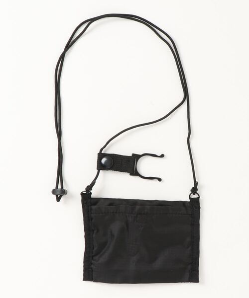 THRASHER（スラッシャー）の「MINI SACOCHE/THRASHER スラッシャーフロントメッシュデザインミニポーチ ショルダーバッグ（ポーチ・メンズ・ブラック/サンドベージュ・FREE）」の4枚目の写真