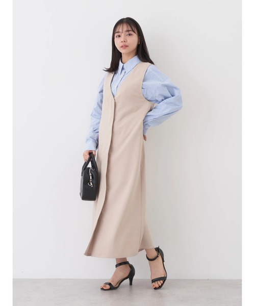 earth music&ecology(アースミュージックアンドエコロジー)の「フロントジップジャンスカ(ワンピース・レディース・その他9/ブラック/ベージュ・FREE)」の13枚目の写真