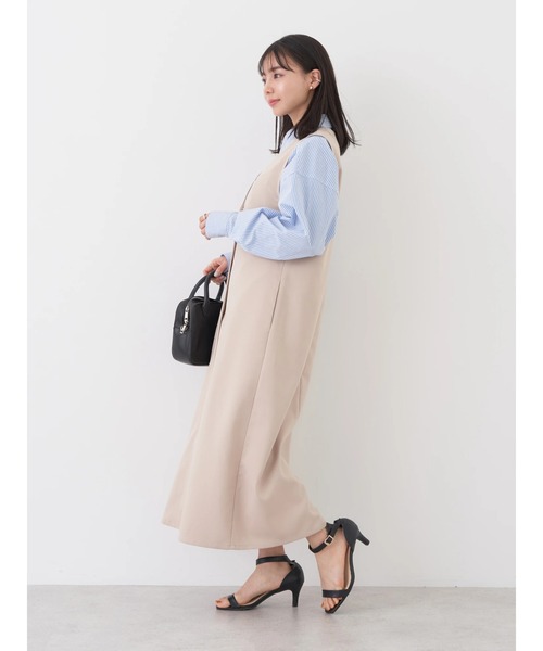 earth music&ecology(アースミュージックアンドエコロジー)の「フロントジップジャンスカ(ワンピース・レディース・その他9/ブラック/ベージュ・FREE)」の14枚目の写真