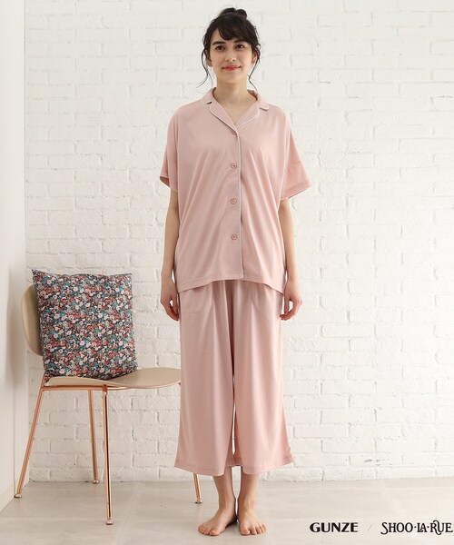 【ＧＵＮＺＥ】寝返りのしやすさを考えたパジャマ（半袖７分丈パンツ）