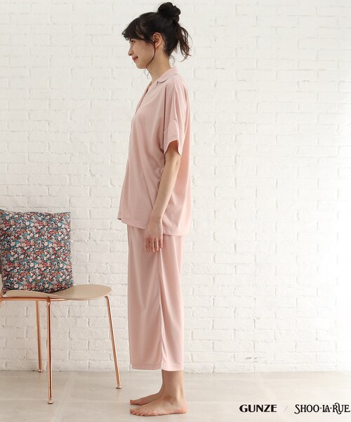 【ＧＵＮＺＥ】寝返りのしやすさを考えたパジャマ（半袖７分丈パンツ）