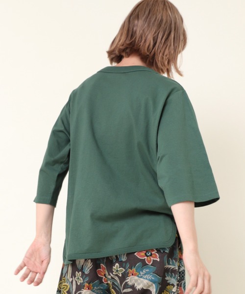 RNA-N（アールエヌエーエヌ）の「M2037 ワイドバインダーミドルスリーブ（Tシャツ/カットソー・レディース・オフホワイト/グリーン/ダークグレー・MEDIUM）」の13枚目の写真