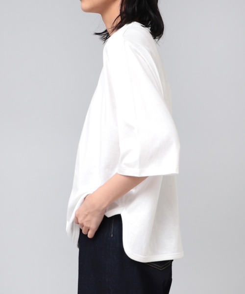 RNA-N（アールエヌエーエヌ）の「M2037 ワイドバインダーミドルスリーブ（Tシャツ/カットソー・レディース・オフホワイト/グリーン/ダークグレー・MEDIUM）」の12枚目の写真