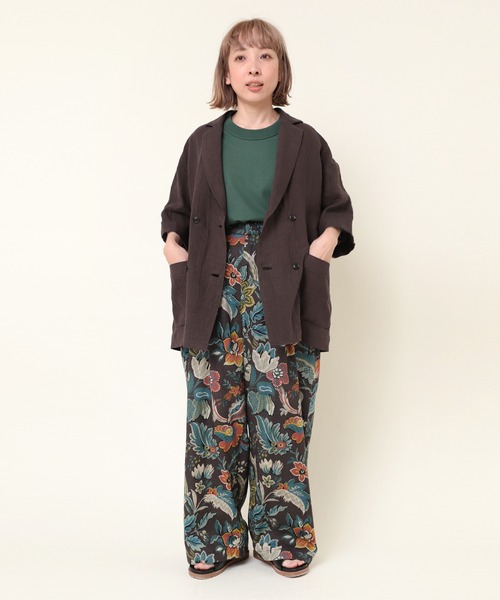 RNA-N（アールエヌエーエヌ）の「M2037 ワイドバインダーミドルスリーブ（Tシャツ/カットソー・レディース・オフホワイト/グリーン/ダークグレー・MEDIUM）」の5枚目の写真