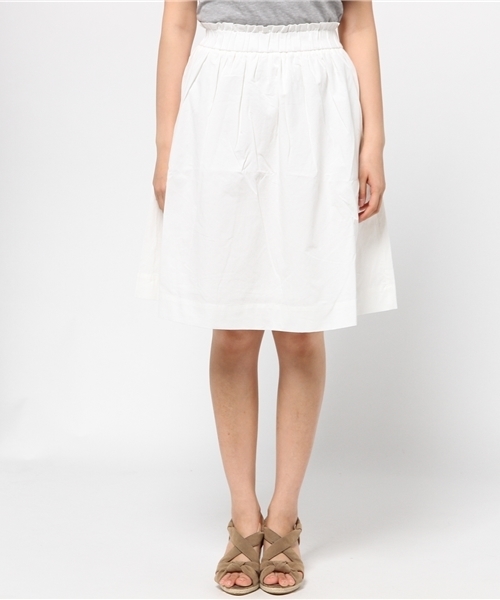 mystic（ミスティック）の「ミモレ丈ギャザースカート（スカート・レディース・オフホワイト/ブラック/ブルー/カーキ・ﾌﾘ-）」の5枚目の写真