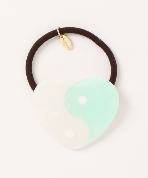 ‪ꫛꫀꪝ⑅‪‪❤︎‬ダブルハートフロラルレジンヘアゴム‪‪❤︎‬⑅BL ꫛꫀꪝ‪‪‪‪❤︎‬‪琥珀柄ハート＆お花レジンヘアゴム‪‬‬‬‬‬