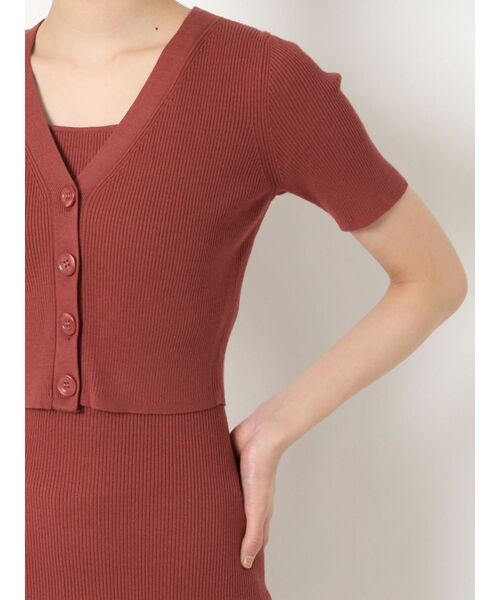 RESEXXY（リゼクシー）の「5分袖ショートカーディガン【セットアップ着用可能】（カーディガン/ボレロ・レディース・ブラック/レッド/その他1・FREE）」の22枚目の写真