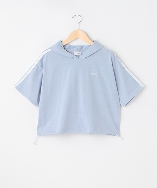 LOVETOXIC(ラブトキシック)の「【LTXC】吸水速乾ラインパーカ(パーカー・キッズ・オフホワイト/ブラック/サックスブルー・SS/S/M/L)」の3枚目の写真