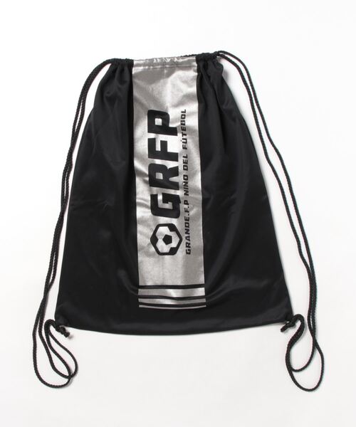 GRANDE FOOTBALL PRODUCTS（グランデフットボールプロダクツ）の「GRFP.LIMITED.BIGマルチ.ジムサック（エコバッグ/サブバッグ・メンズ・ブラック×グレー/ブラック×ホワイト・ONE SIZE）」の2枚目の写真