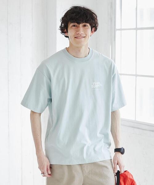 coen（コーエン）の「Free　Speech（フリースピーチ）別注プリントTシャツ（Tシャツ/カットソー・メンズ・ライトブルー/ホワイト・S/XL/M/L）」の14枚目の写真