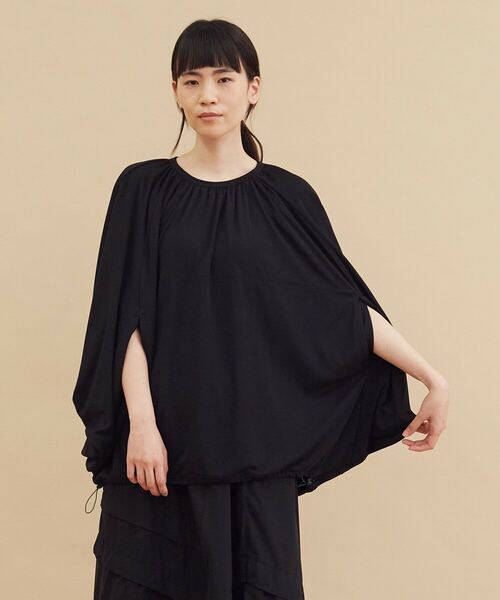 FRAPBOIS（フラボア）の「ウォーターバルーン カットソー（Tシャツ/カットソー・レディース・ブラック/ネイビー・1）」の2枚目の写真