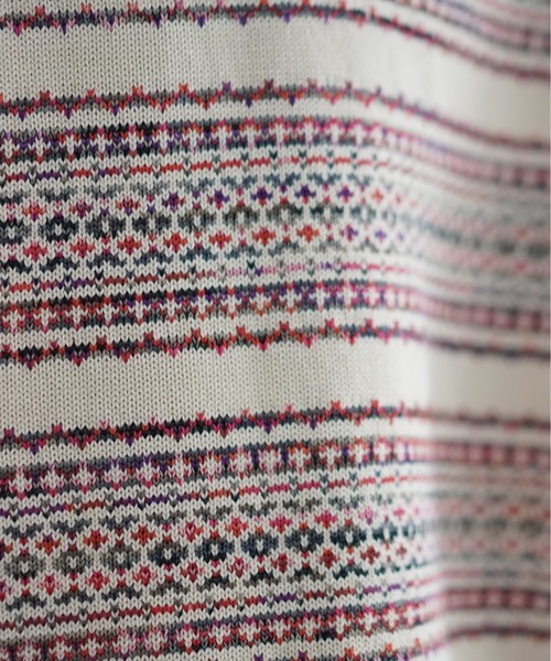 O(オー)の「reverve SHORT SLEEVE KNIT(ニット/セーター・メンズ・アイボリー/グレー・F)」の6枚目の写真