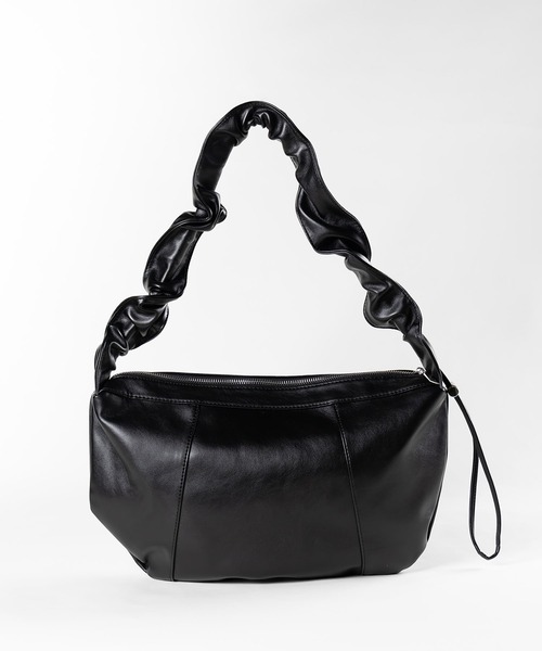 me+em select（ミームセレクト）の「シャーリングハンドルショルダーバッグ ／ shirring handle shoulder bag（ショルダーバッグ・レディース・ブラック/アイボリー・FREE）」の20枚目の写真
