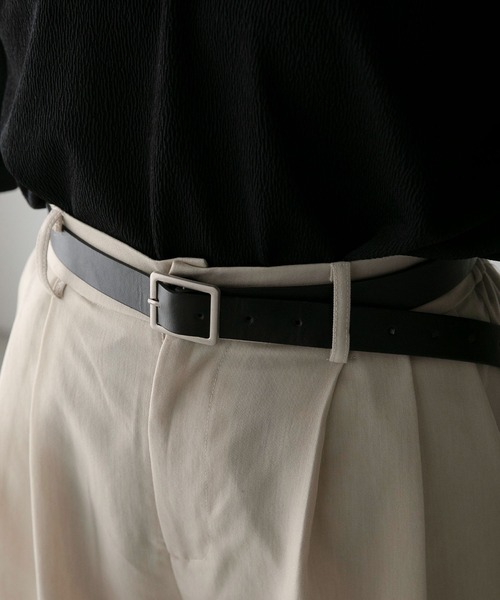 Anss.me（アンスミー）の「【Anss.me】チノツータックベルト付きショートパンツ（スカート・レディース・アイボリー/ブラック/グレー・FREE）」の7枚目の写真