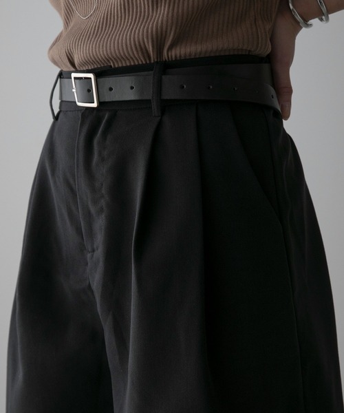 Anss.me（アンスミー）の「【Anss.me】チノツータックベルト付きショートパンツ（スカート・レディース・アイボリー/ブラック/グレー・FREE）」の12枚目の写真