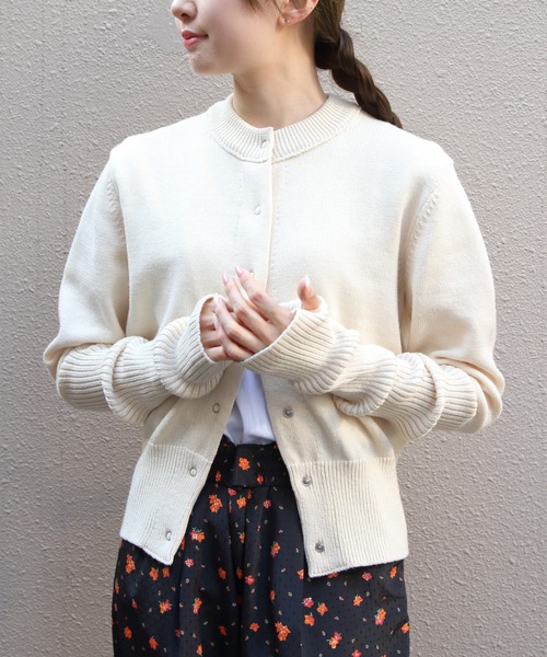 THE SHINZONE(ザ シンゾーン)の「THE SHINZONE/シンゾーン ロングリブカーディガン LONG RIB CARDIGAN 23AMSNI05(カーディガン/ボレロ・レディース・ネイビー/ナチュラル/グレー/ブラック/オレンジ/レッド/カーキ/パープル/ダークブルー・FREE)」の11枚目の写真
