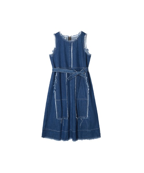 U:UME（ユーム）の「Big Pocket Loose Denim Dress（ワンピース）」 - WEAR