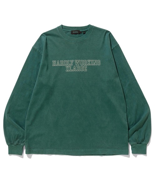 大人気 XLARGE PIGMENT DYED HARDLY WORKING L/S TEE 色落ち感◎ XLARGE（エクストララージ）の「PIGMENT DYED HARDLY WORKING L