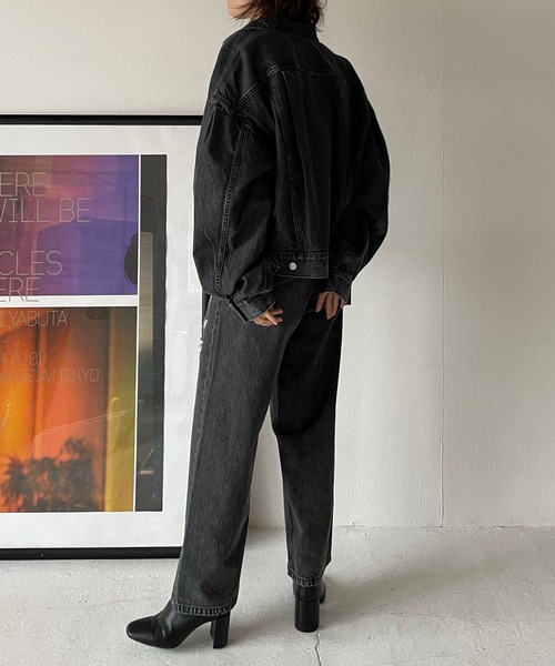 LOWRYS FARM（ローリーズファーム）の「ＣＯＮＥストレートデニムパンツ＊ 907036（デニムパンツ・レディース・ブルー/ブラック/ブルー系その他/ネイビー・SMALL/MEDIUM/LARGE）」の6枚目の写真