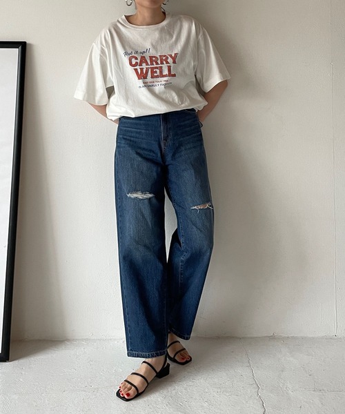 LOWRYS FARM（ローリーズファーム）の「ＣＯＮＥストレートデニムパンツ＊ 907036（デニムパンツ・レディース・ブルー/ブラック/ブルー系その他/ネイビー・SMALL/MEDIUM/LARGE）」の21枚目の写真