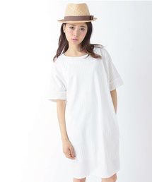 earth music&ecology | ストライプコクーンワンピース(ワンピース)