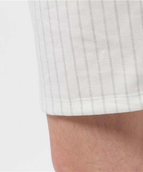 earth music&ecology（アースミュージックアンドエコロジー）の「ストライプコクーンワンピース（ワンピース・レディース・オフホワイト/ブラック/ネイビー・FREE）」の4枚目の写真