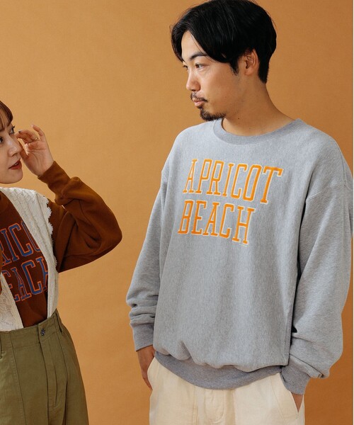 GO TO HOLLYWOOD（ゴートゥーハリウッド）の「GO TO HOLLYWOOD × B:MING by BEAMS / 別注 クラックプリント ロゴ スウェットシャツ（スウェット・メンズ・ブラウン系その他3/グレー/ネイビー・LARGE/SMALL/MEDIUM）」の4枚目の写真