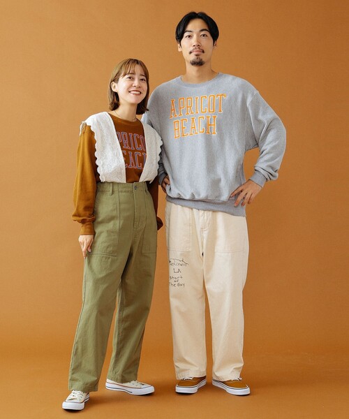 GO TO HOLLYWOOD（ゴートゥーハリウッド）の「GO TO HOLLYWOOD × B:MING by BEAMS / 別注 クラックプリント ロゴ スウェットシャツ（スウェット・メンズ・ブラウン系その他3/グレー/ネイビー・LARGE/SMALL/MEDIUM）」の5枚目の写真
